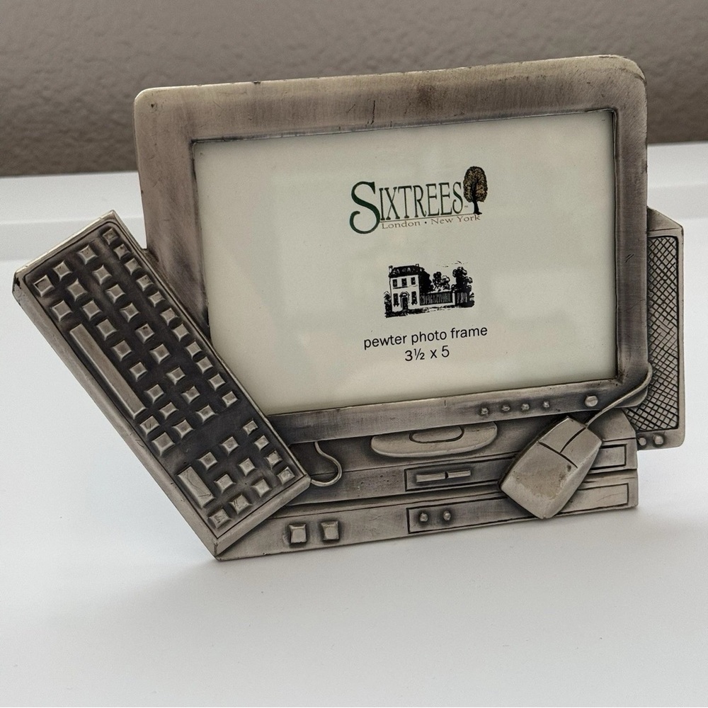 Six Trees Computer Screen Keyboard Pewter Photo Frame - Picture 2 of 6